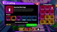 You can craft Sunrise Earring in the game (Image via Roblox)